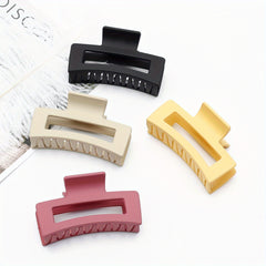 4pcs Frosted Hair Claw Hollow Hair Claw Style Hair Claw Nonslip Ponytail Holder