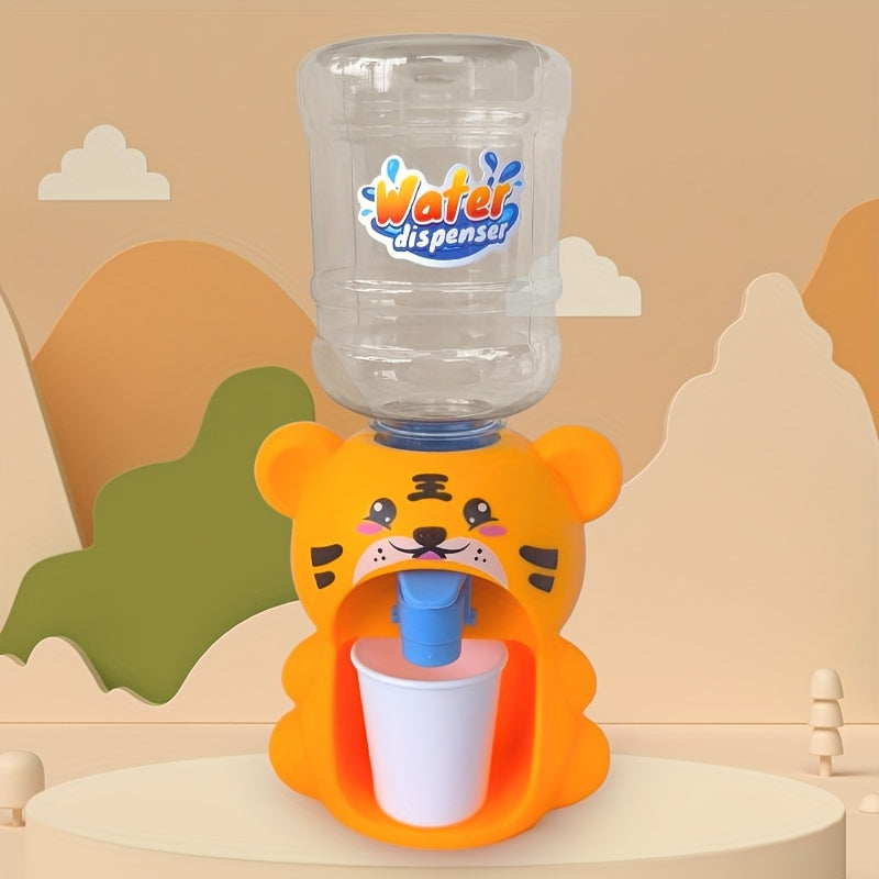 Kids Mini Water Dispenser Toy Cartoon Plastic Pretend Play Kitchen Accessory