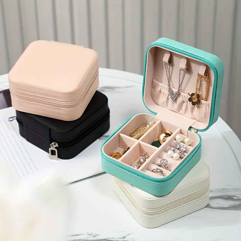 Portable Jewelry Storage Box 5 Grids - Mother's Gift Organizer Case
