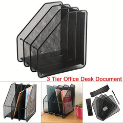 3 Tier Office Desk File Magazine Paper Organiser Holder Stand