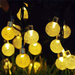 Solar String Lights Outdoor 100 Led Crystal Globe Lights 8 Modes IP65 Waterproof