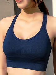 Women's Solid Sports Bra for Yoga Running Fitness
