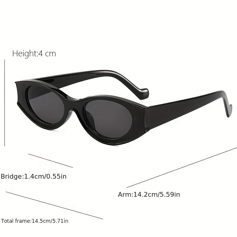 Y2K Oval Sunglasses For Women Men Hippie Block UV400 Sun Shades Glasses