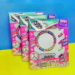 110pcs DIY Handstring Stickers Set Colorful Beads & Stickers for Journals Crafts