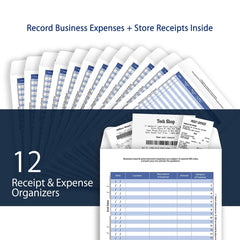 Expense Envelopes & Receipts Organizer 12pcs Set