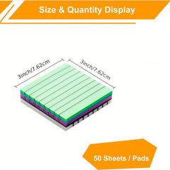 300 Lined Transparent Sticky Notes 6 Pads Soft Clear Translucent See Through