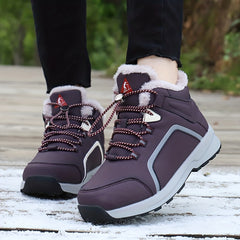 Women's Winter Hiking Shoes Plush Inner Thermal Non slip Walking Shoes