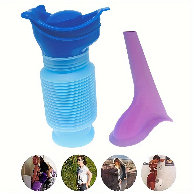 2pcs Portable Silicone Urinal Funnel Outdoor Travel Camping Toilet Device