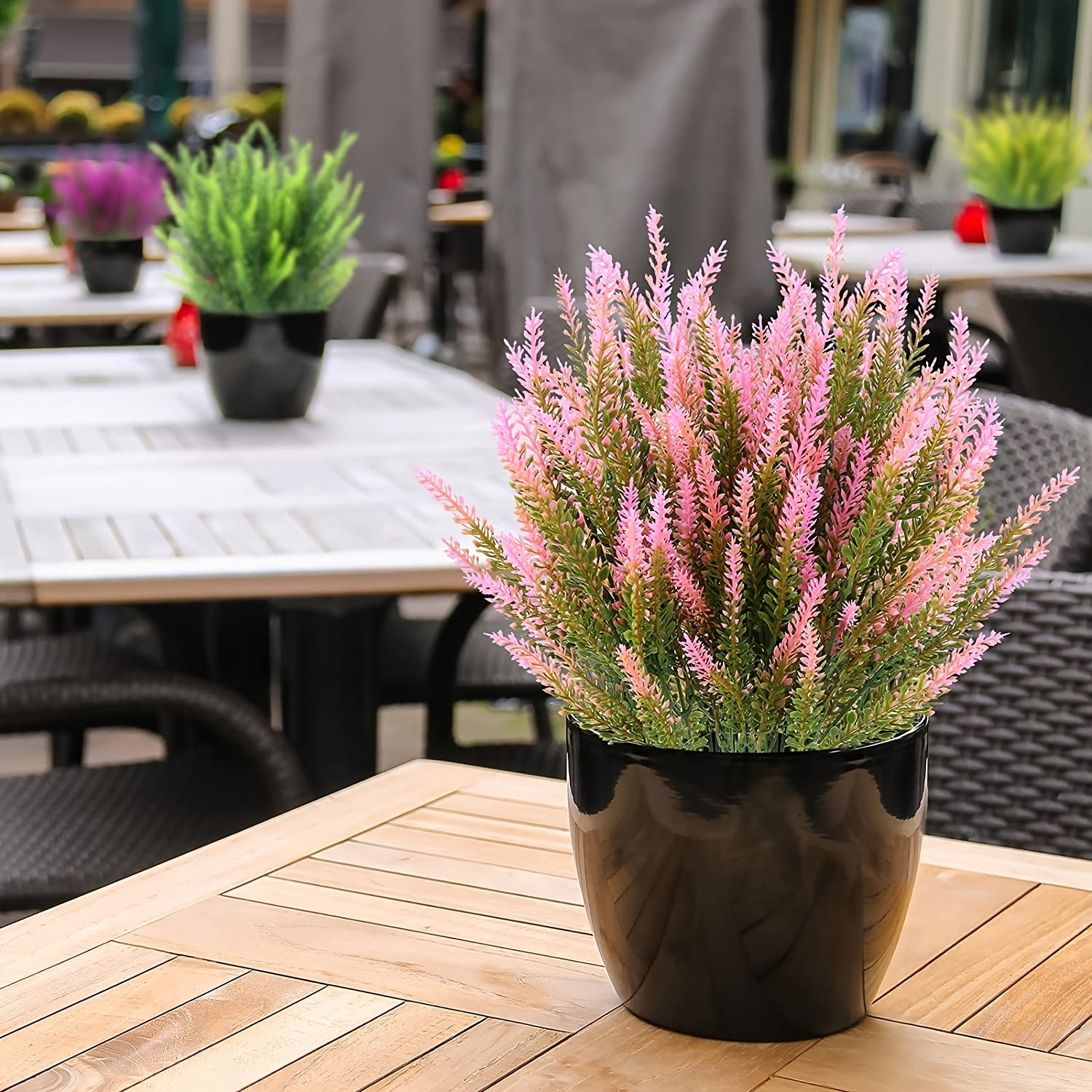 Artificial Lavender Bouquet UV Resistant for Garden Porch Decoration