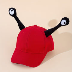 Funny Eyes Baseball Cap Unisex Red Cartoon Dad Hats Lightweight