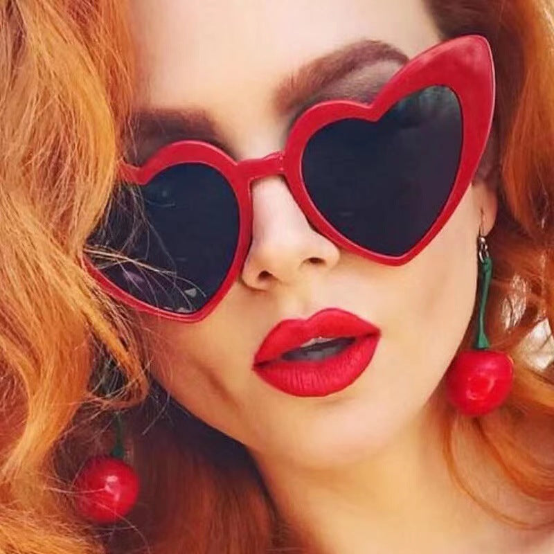 Heart Sunglasses Love Theme Photo Booth Props Glasses Beach Party UV400