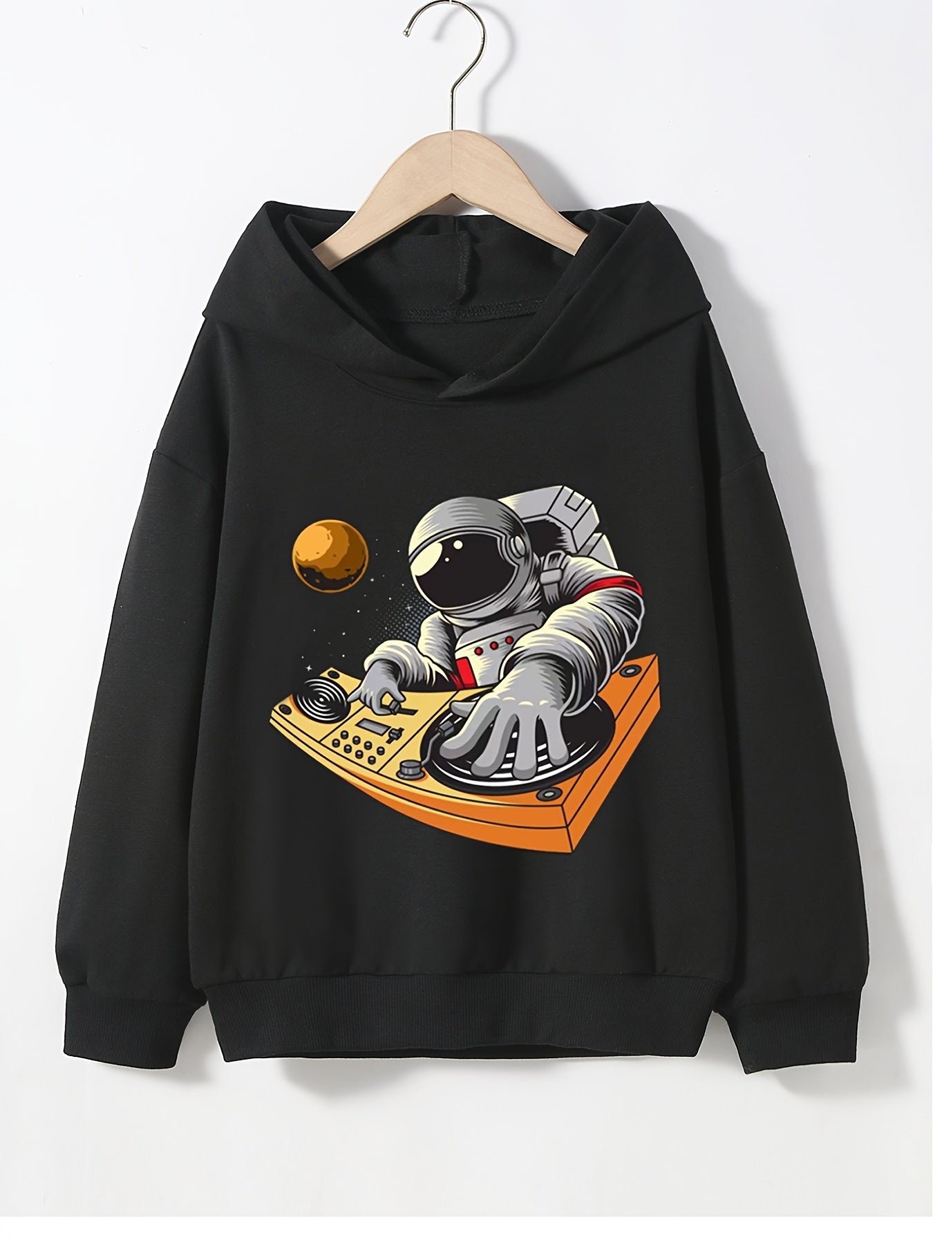 Astronaut DJ Print Boys Hooded Sweatshirt