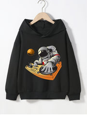 Astronaut DJ Print Boys Hooded Sweatshirt