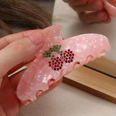 Sweet Cherry Pattern Hair Claw Glitter Hair Accessories