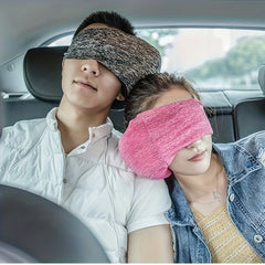 2-in-1 Travel Pillow & Eye Mask for Head, Neck, Chin Support