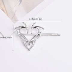 Dragon Dart Hair Clip Cyber Punk Y2K Metal Silver Barrette Hair Accessory