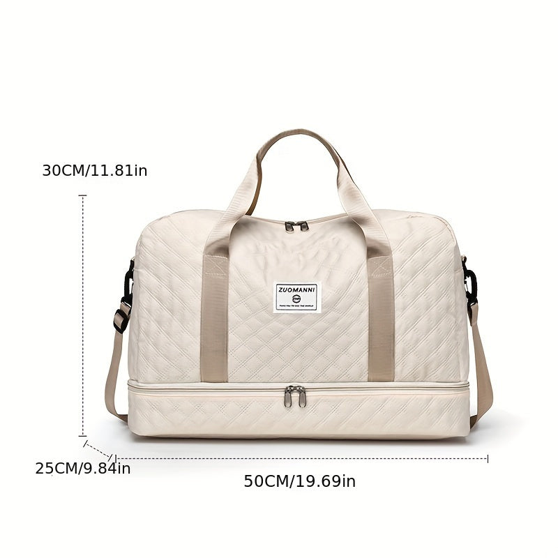 Women's Travel Duffel Bag with Wet Pocket & Shoes Compartment
