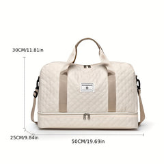 Women's Travel Duffel Bag with Wet Pocket & Shoes Compartment