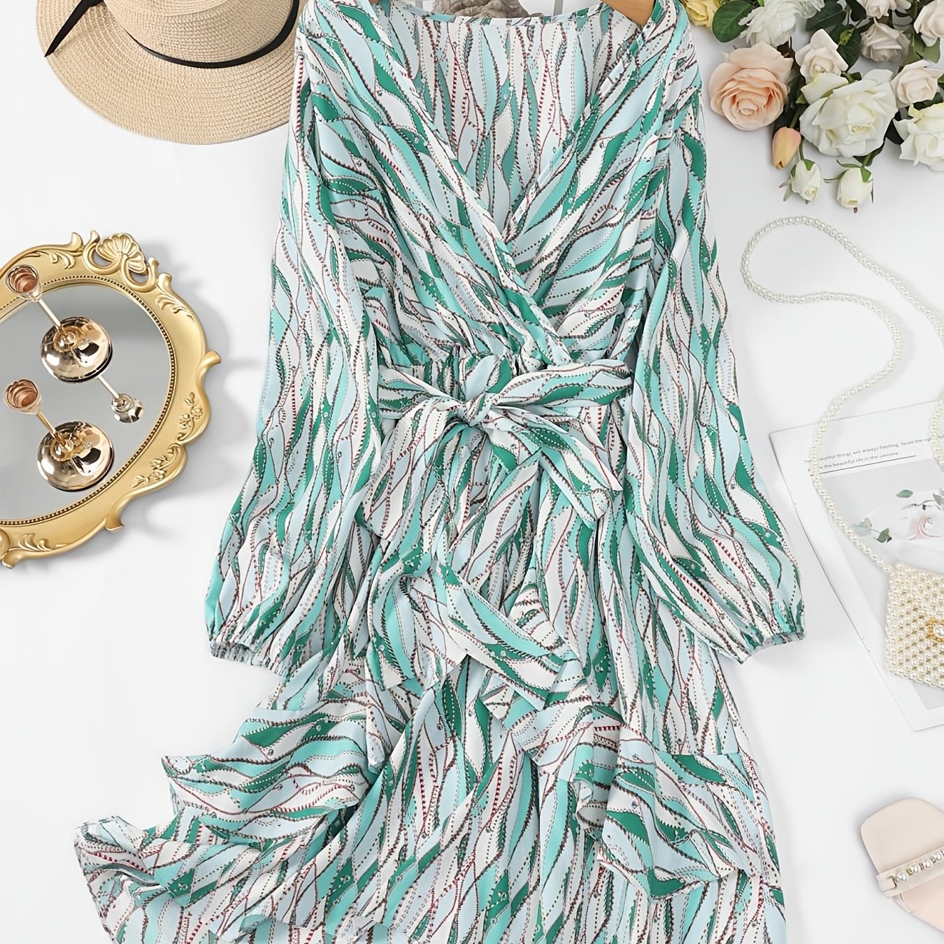 Floral Print Maxi Dress Plus Size