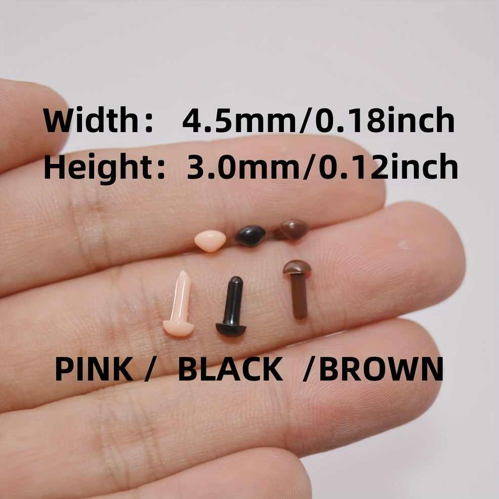 Mini Doll Toy Nose Set Pink Brown Plastic Triangle Nose Accessories