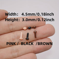 Mini Doll Toy Nose Set Pink Brown Plastic Triangle Nose Accessories
