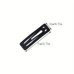 5pcs Hollow Snap Clip Solid Hair Clip for Women Girls