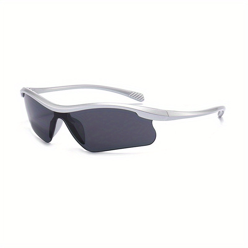 Y2K Wrap Around Sports Sunglasses Semi Rimless Outdoor Glasses UV400
