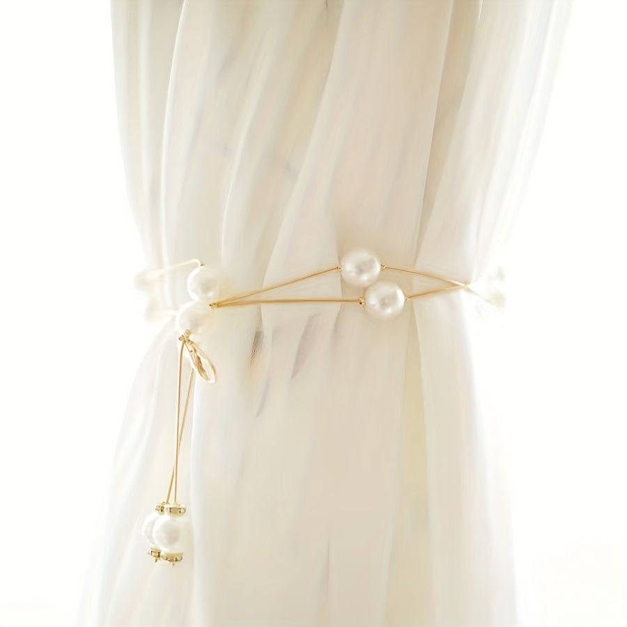 Faux Pearl Curtain Tieback for Home Hotel Dormitory