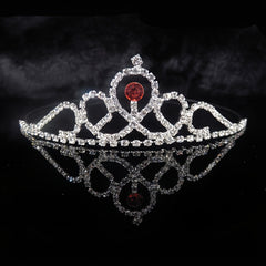 Silver Crystal Tiara Crowns Girls Princess Crown Rhinestone Birthday Crowns