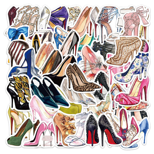 50pcs High Heels Series Waterproof Stickers