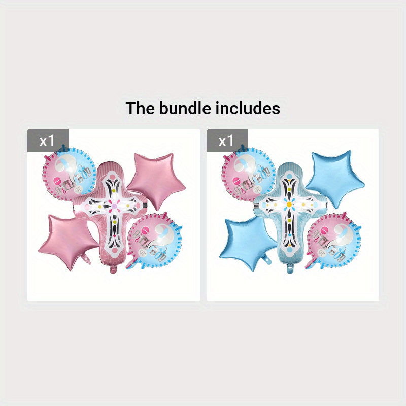 5pcs Baby Shower Balloons Gender Reveal Party Decoration