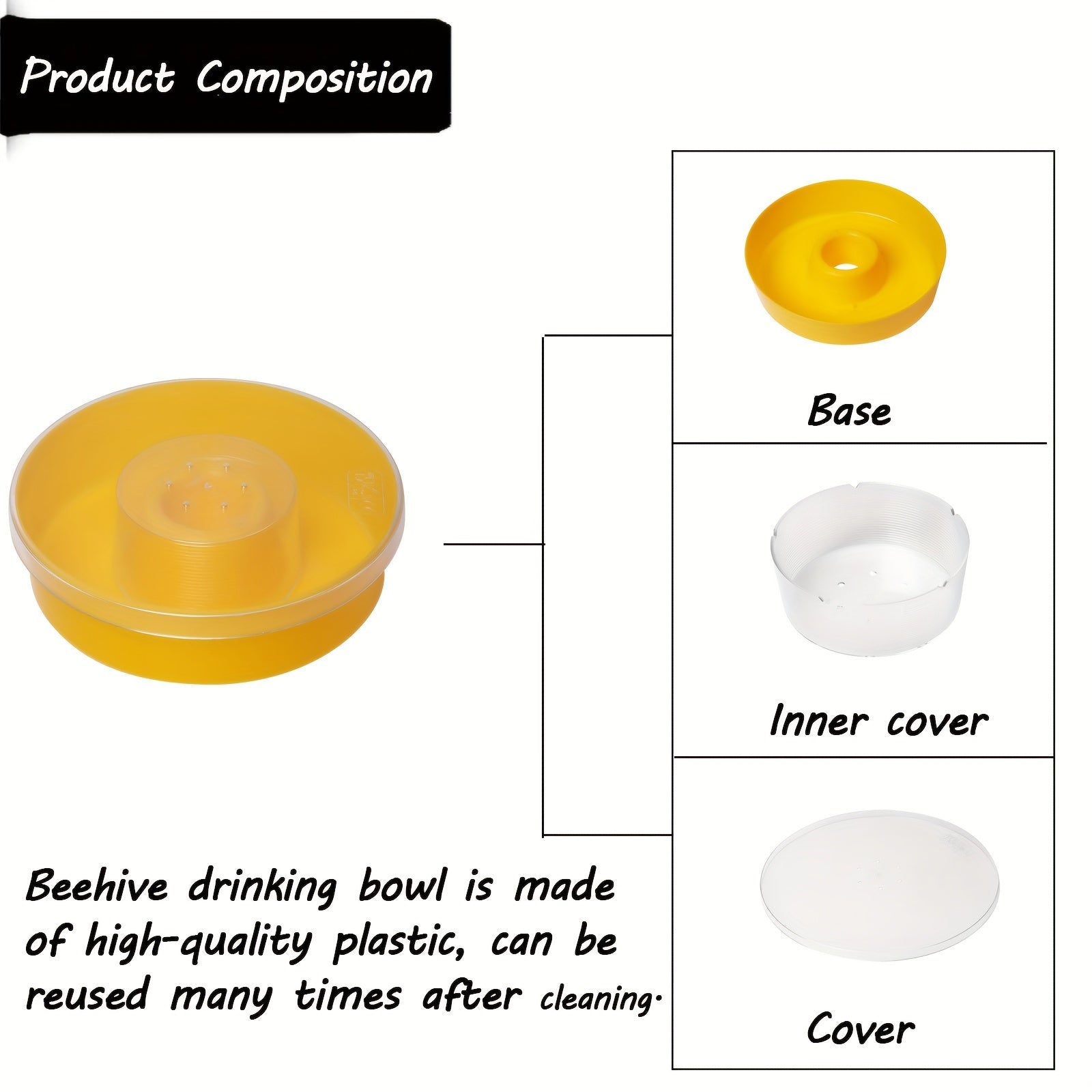 1pc Bee Water Feeders Round Beehive Top Bee Rapid Feeders