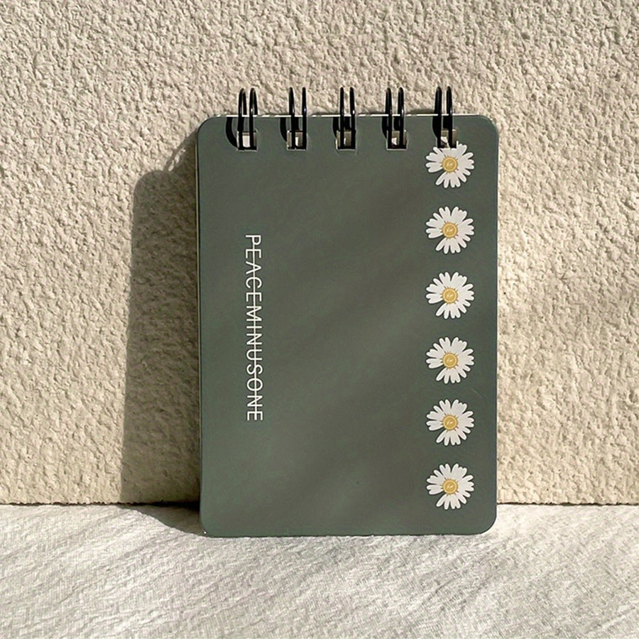 Small Daisies Mini Notebook Coil 7x10cm 100 pages 4 colors Girls Student Gift