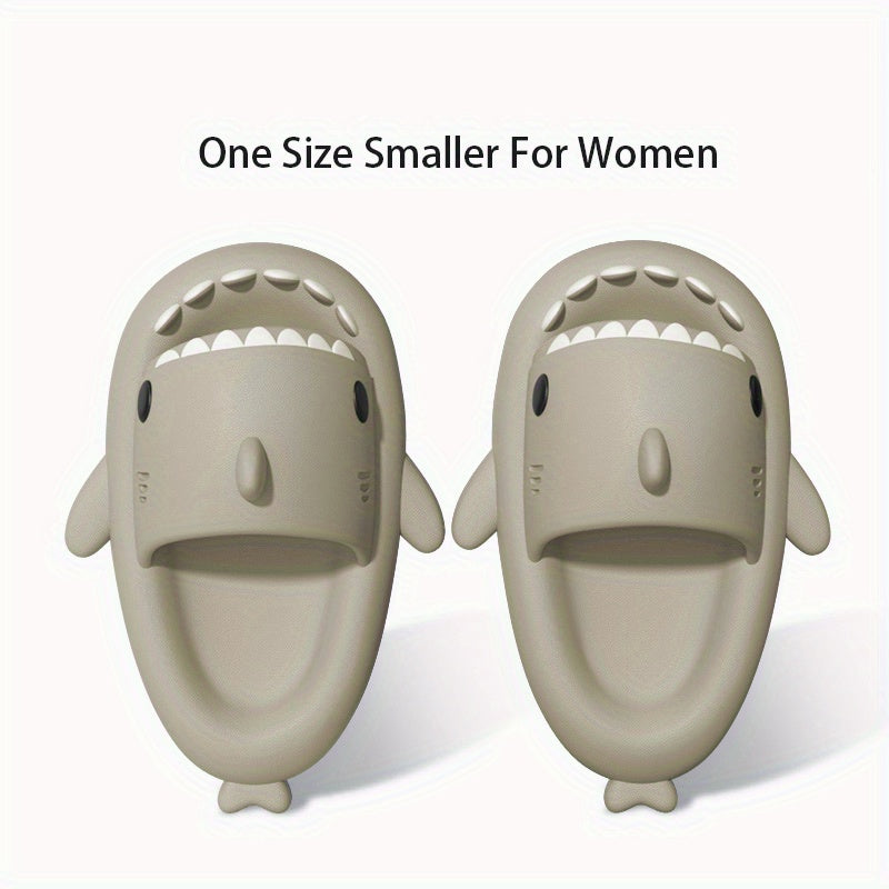 QYA Novelty Shark Slippers Cloud Slides Couple Anime Lightweight Non Slip Shoes