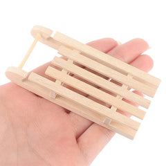 1/12 Dollhouse Mini Wooden Christmas Sleigh DIY Accessory