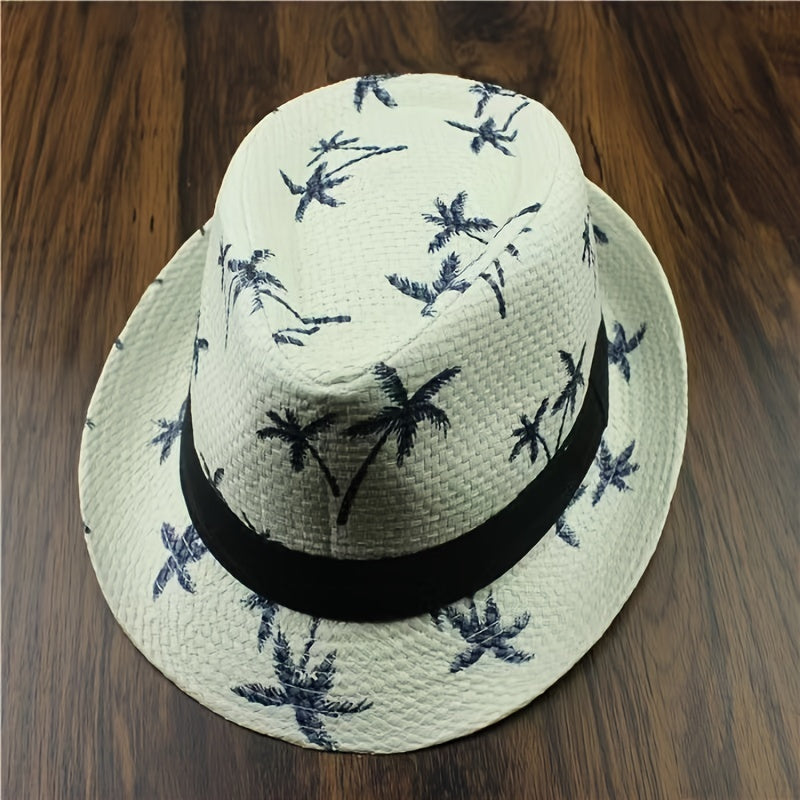 Kids Coconut Tree Top Straw Sun Hat for Beach Summer Protection