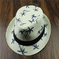 Kids Coconut Tree Top Straw Sun Hat for Beach Summer Protection