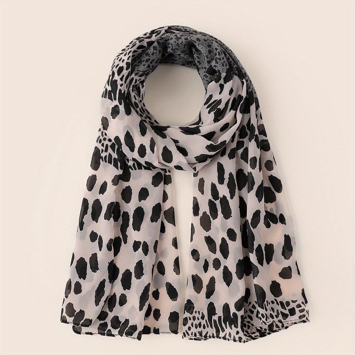 Leopard Print Scarf Breathable Casual Shawl Gauze Scarves Windproof