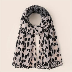 Leopard Print Scarf Breathable Casual Shawl Gauze Scarves Windproof
