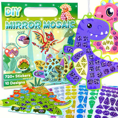 Dino Craft Set: Sticker Painting Mosaic Art & Bookmarks