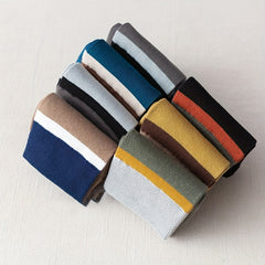 7 Pairs Striped Colorblock Socks Mid Tube Women's Stockings
