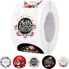500pcs Round Christmas Santa Decoration Self adhesive Sticker