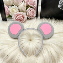 Pink Mouse Ear Headband Bow Hair Accessories