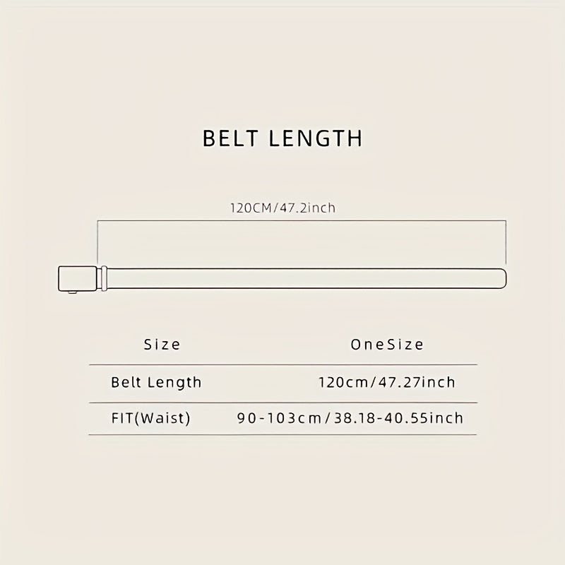 Men's Business Belt with Letter Buckle, Vintage Style