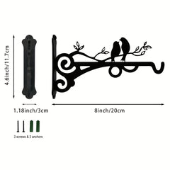 Wrought Iron Wall Flower Pot Bracket for Orchids & Garden Decor