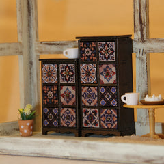 Wooden Cabinet Ornament Spring Decor for Dollhouse