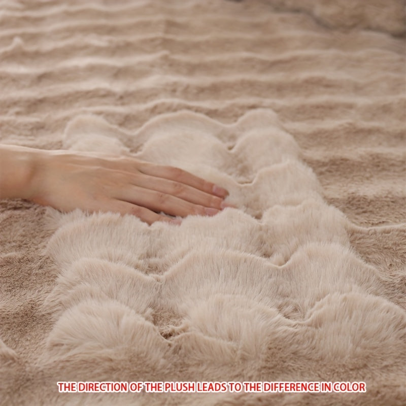 Rabbit Plush Sofa Blanket Anti-Skid Furniture Protector