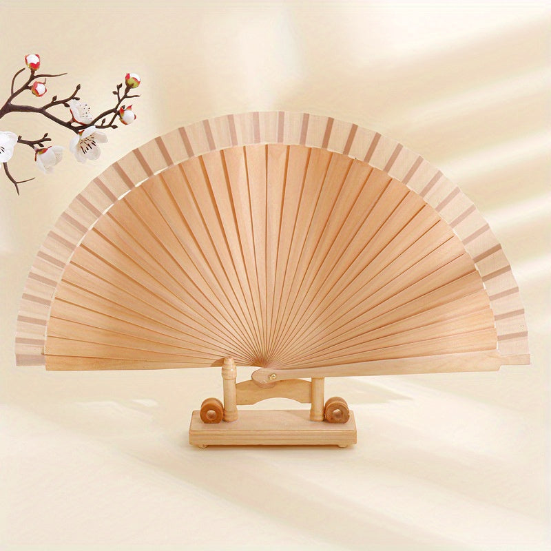 Solid Folding Fan DIY Vintage Blank Fan Props