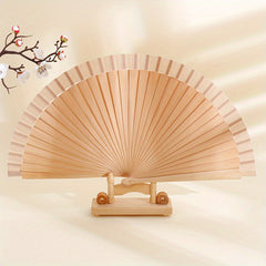 Solid Folding Fan DIY Vintage Blank Fan Props