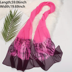 Chiffon Gradient Scarf Lightweight For Women Boho Beach Sun Protection